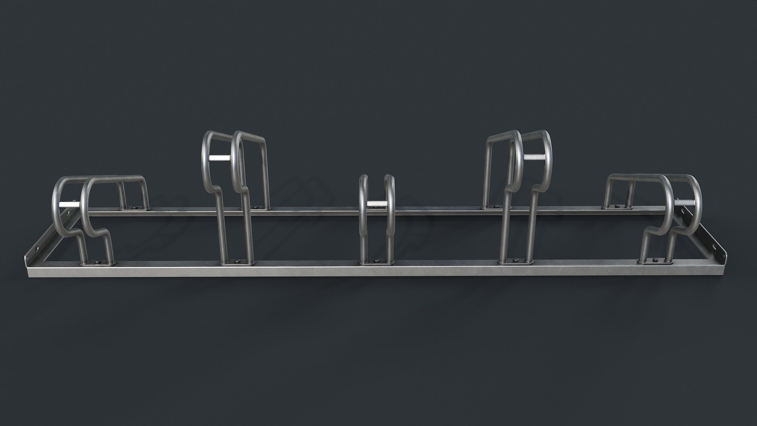 Bike Rack 4 PBR Game Ready Low-poly 3D model_6