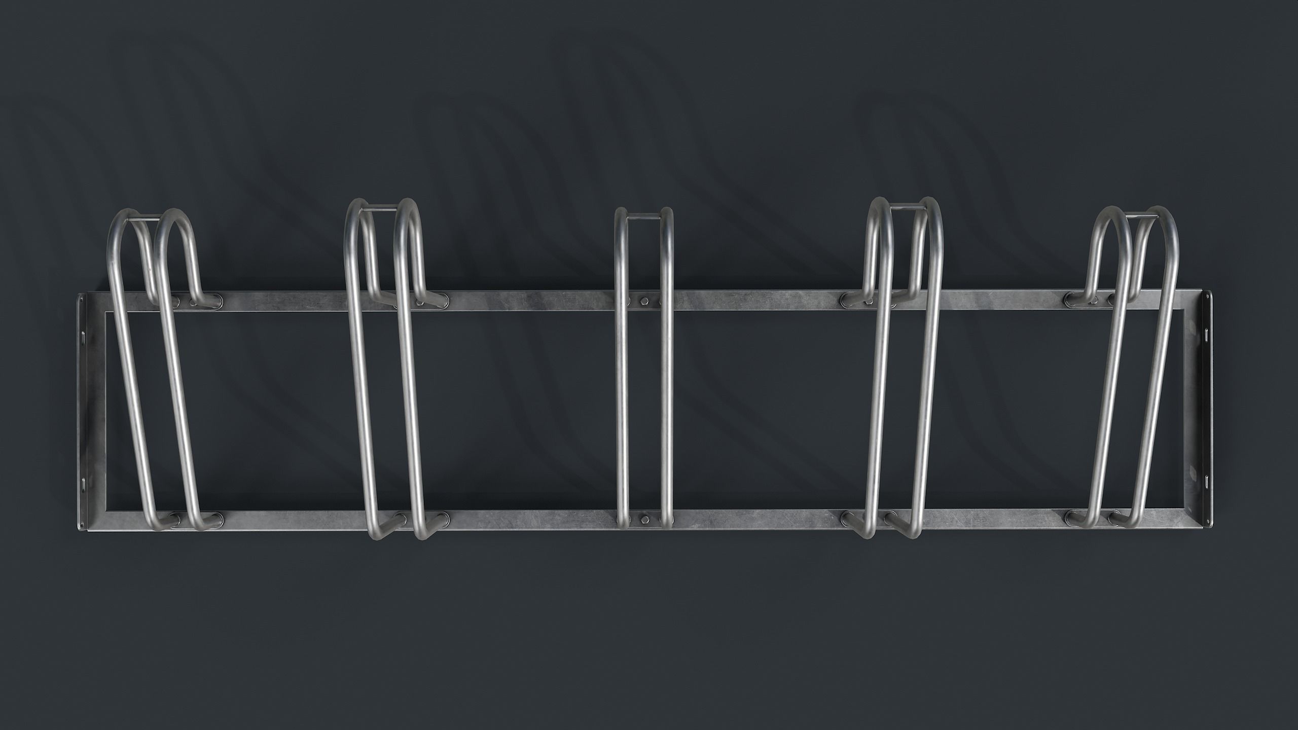 Bike Rack 4 PBR Game Ready Low-poly 3D model_5