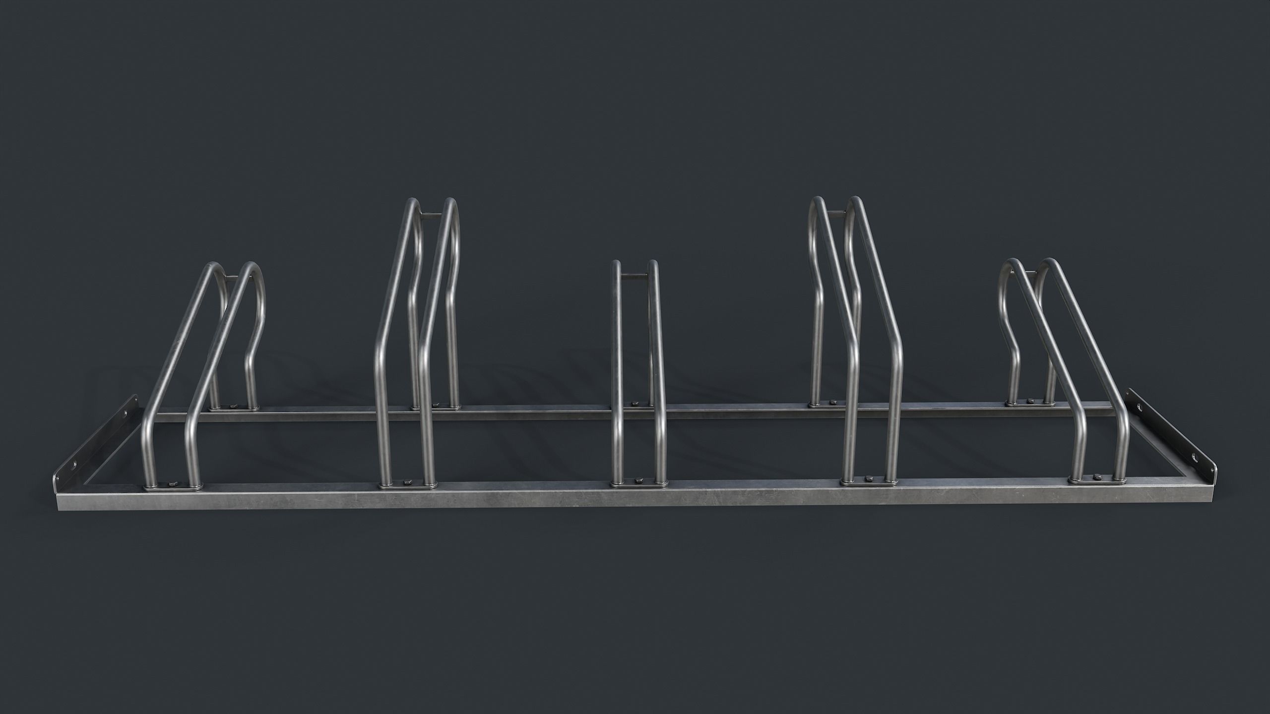 Bike Rack 4 PBR Game Ready Low-poly 3D model_4
