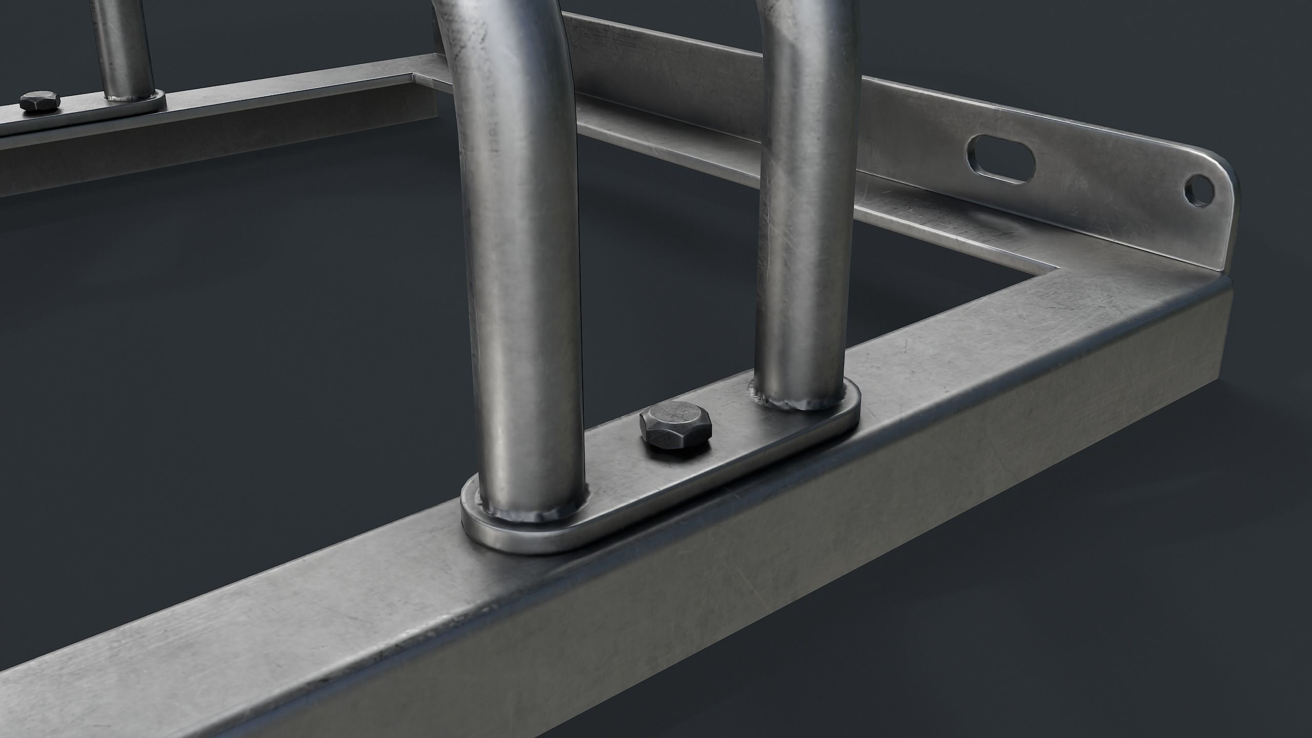 Bike Rack 4 PBR Game Ready Low-poly 3D model_10