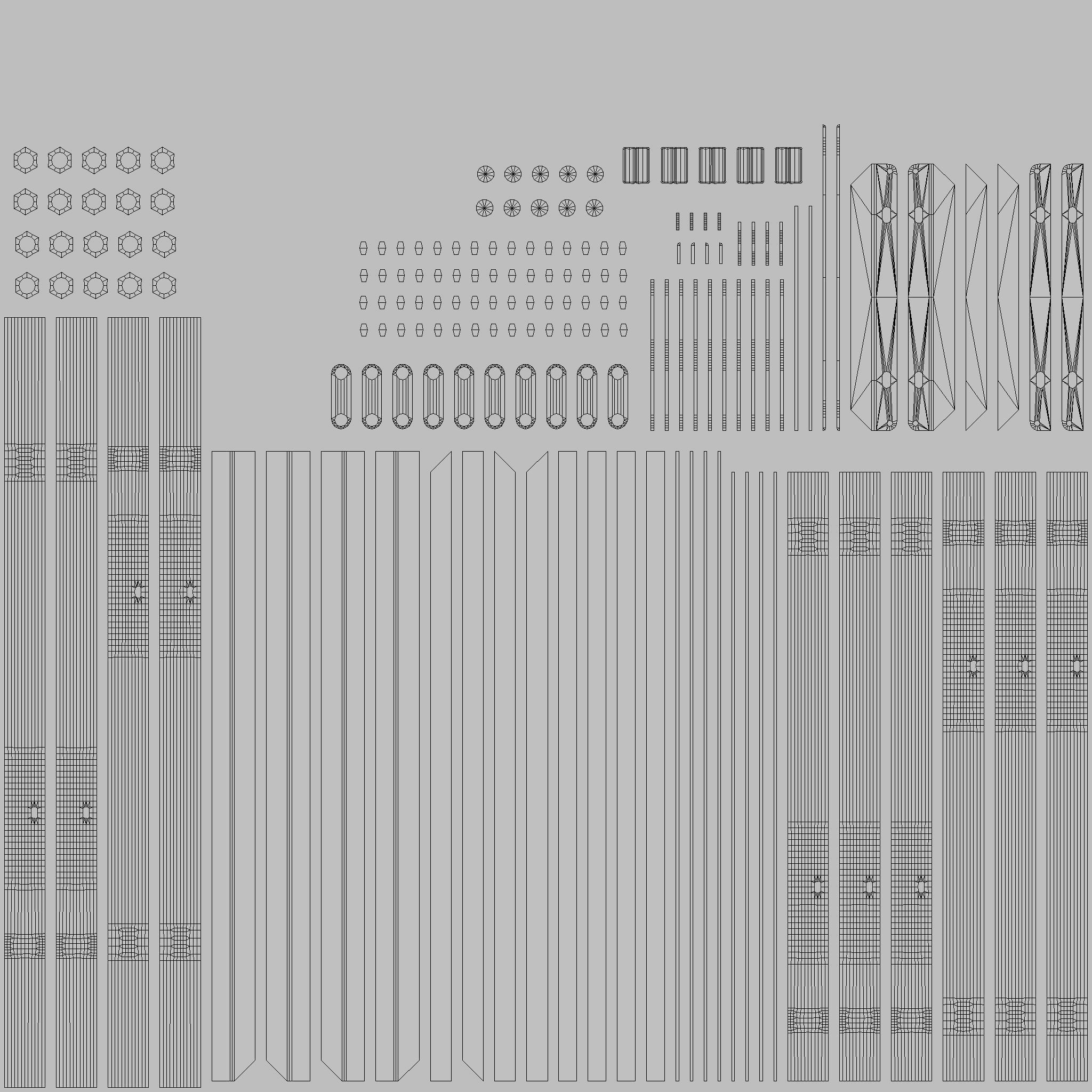 Bike Rack 4 PBR Game Ready Low-poly 3D model_22