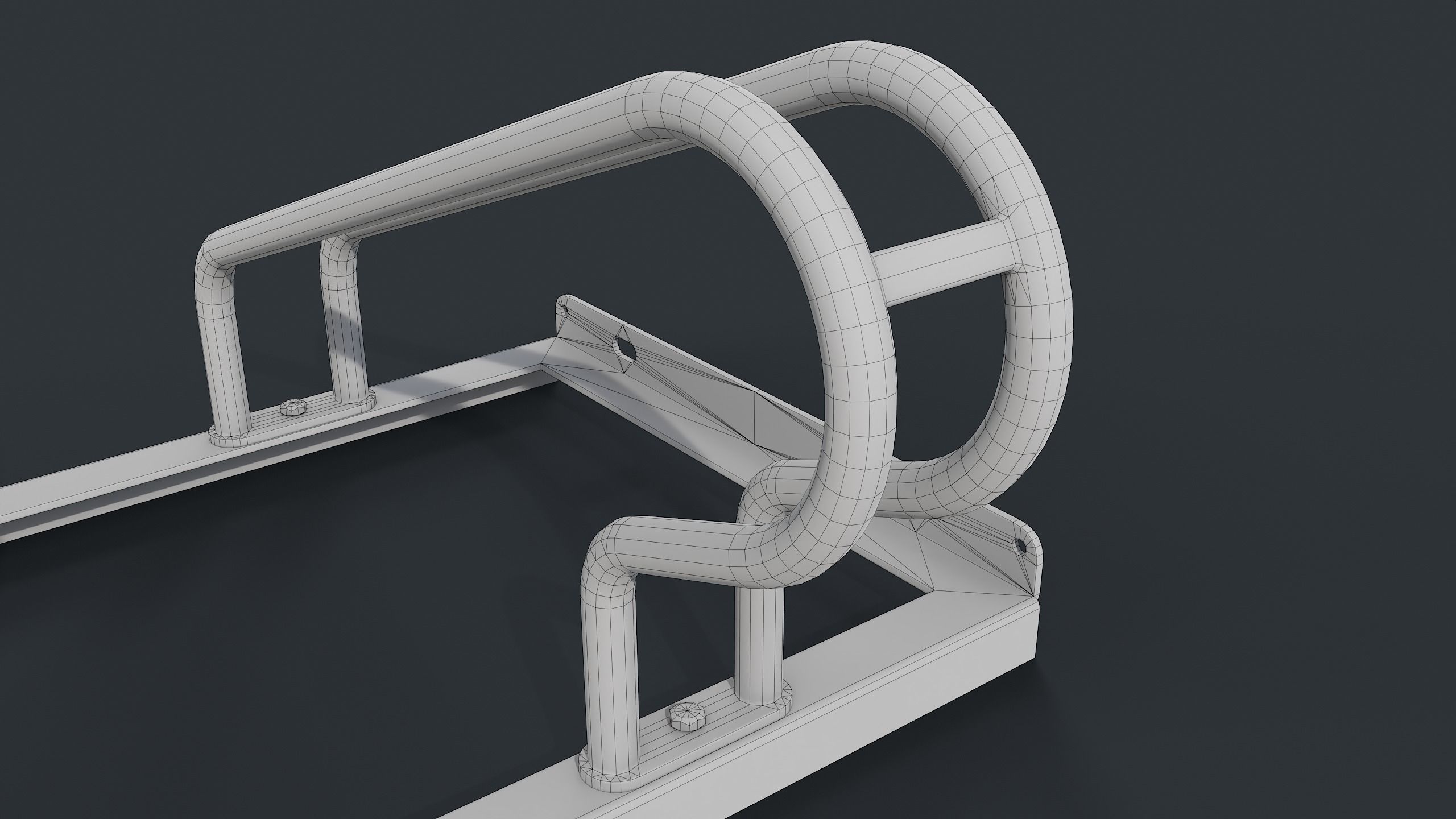 Bike Rack 4 PBR Game Ready Low-poly 3D model_21
