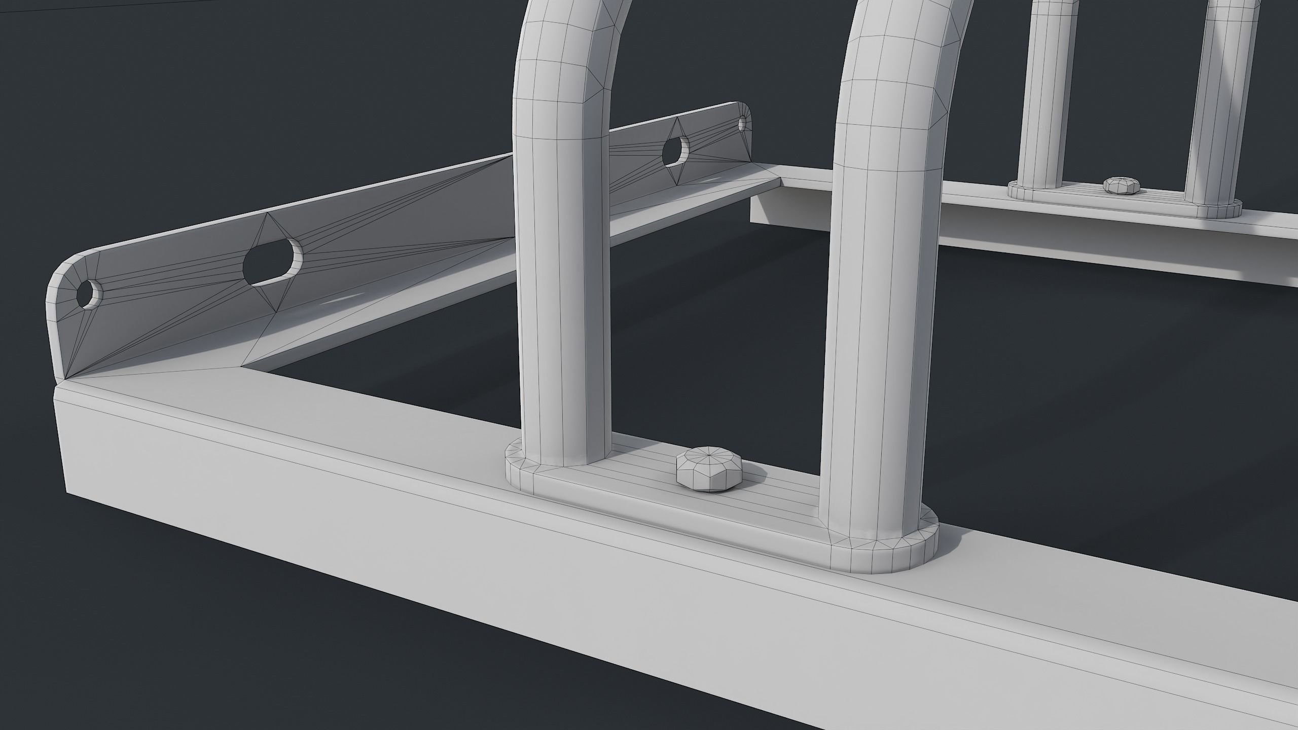 Bike Rack 4 PBR Game Ready Low-poly 3D model_20