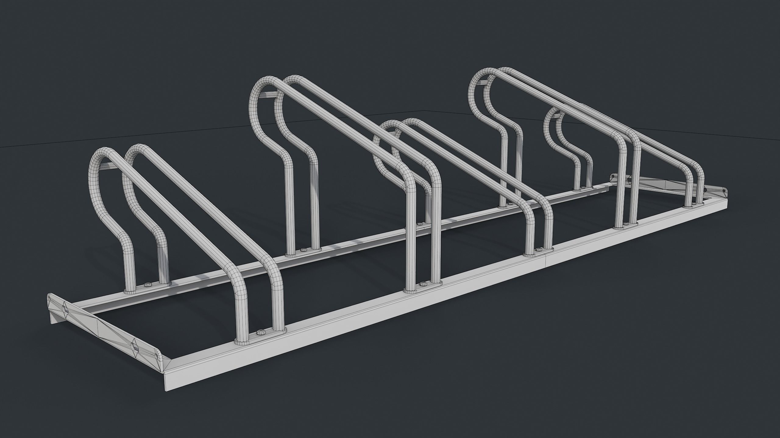 Bike Rack 4 PBR Game Ready Low-poly 3D model_18