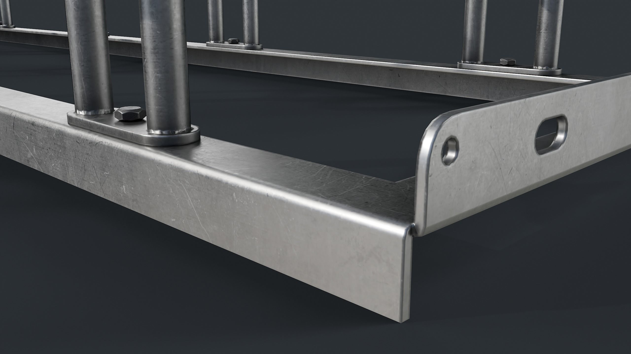 Bike Rack 4 PBR Game Ready Low-poly 3D model_17