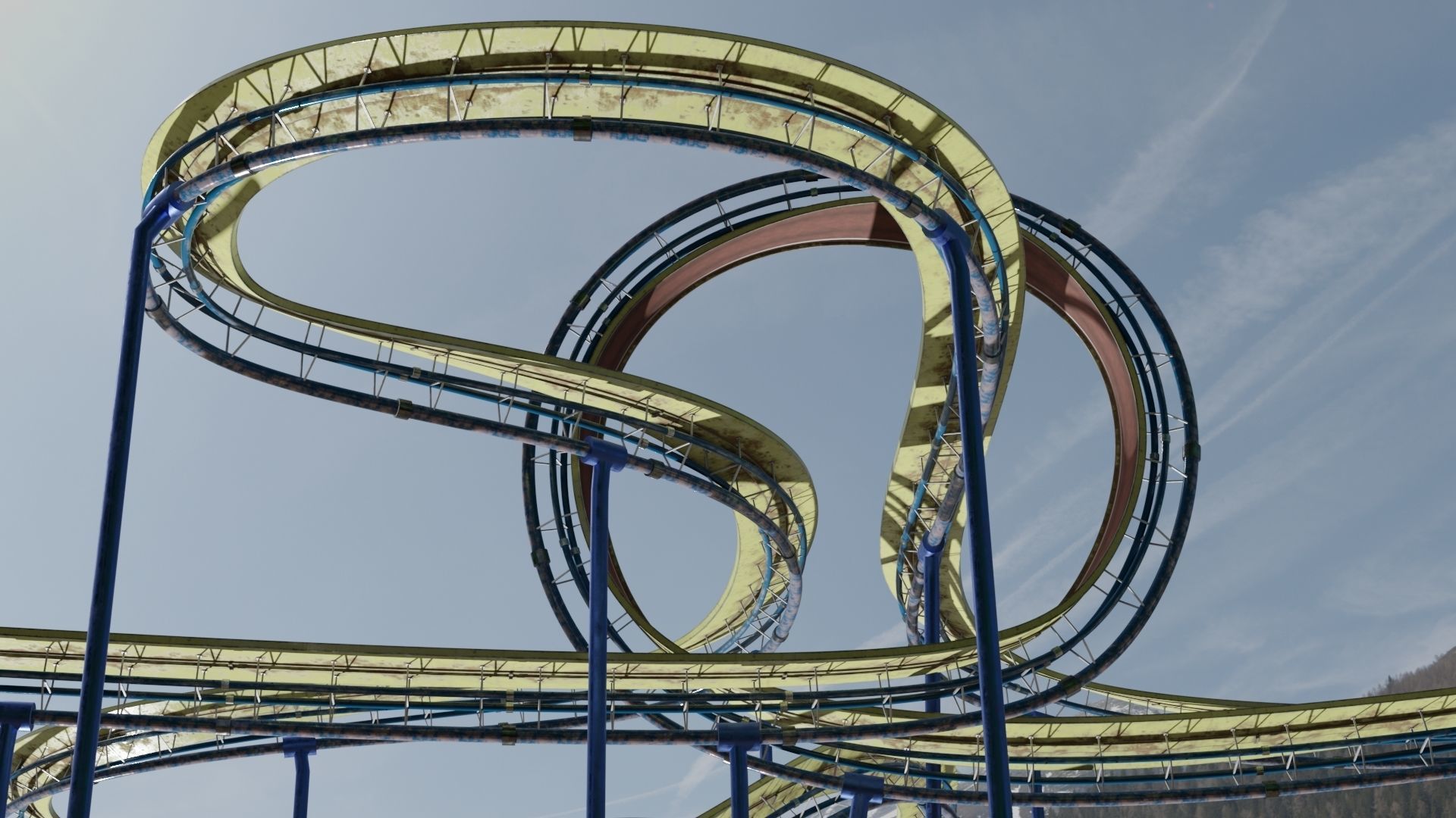 Acrobatic Track Low-poly 3D model_19