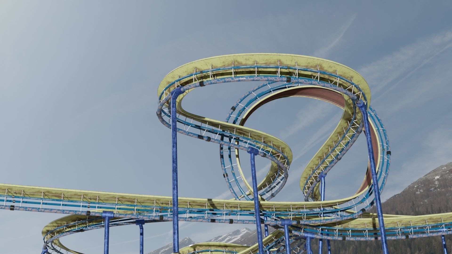 Acrobatic Track Low-poly 3D model_5