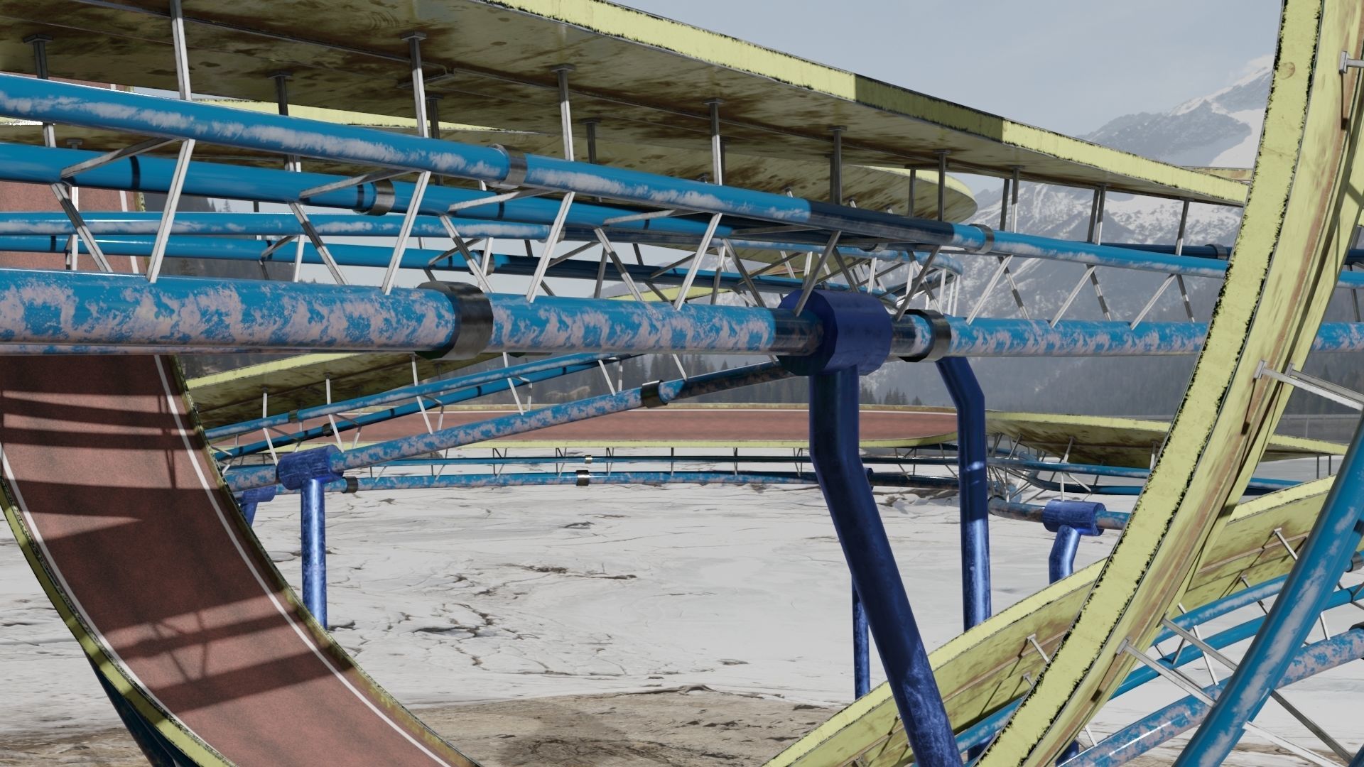 Acrobatic Track Low-poly 3D model_14