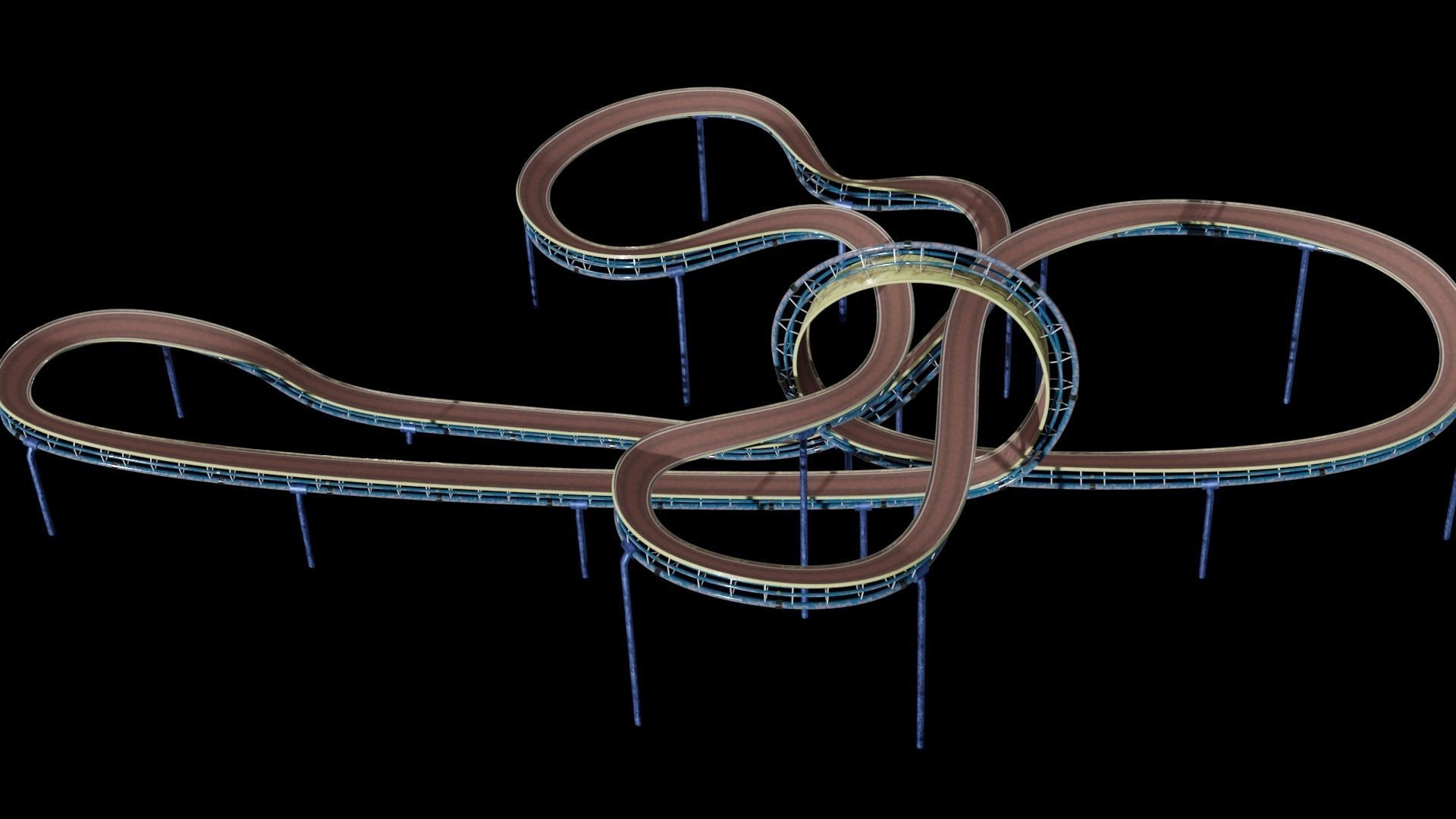 Acrobatic Track Low-poly 3D model_3