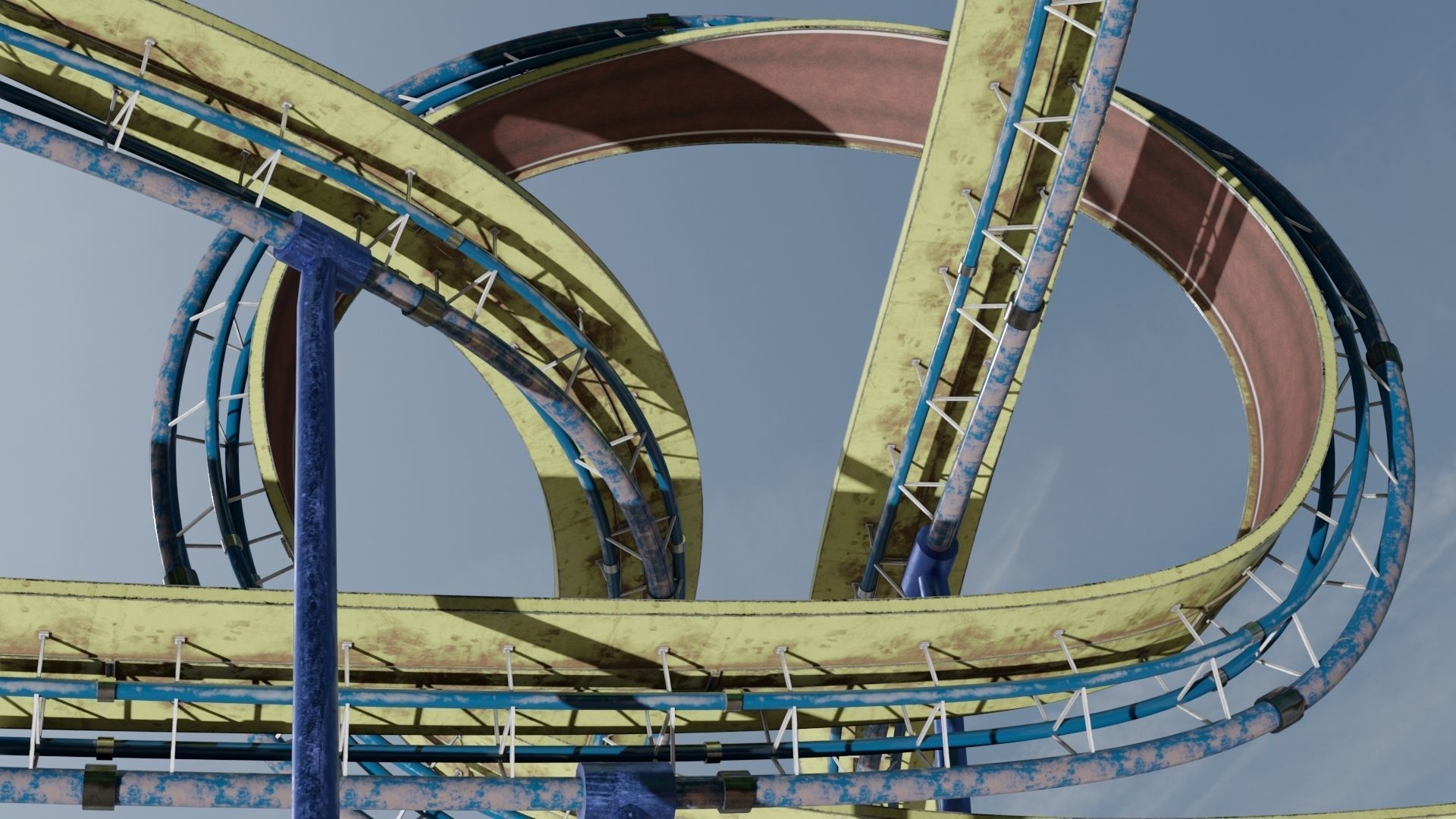 Acrobatic Track Low-poly 3D model_17