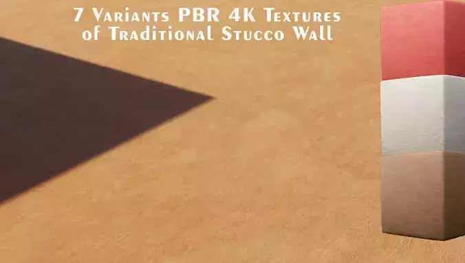 11 Variants PBR Textures of Traditional Plaster Wall