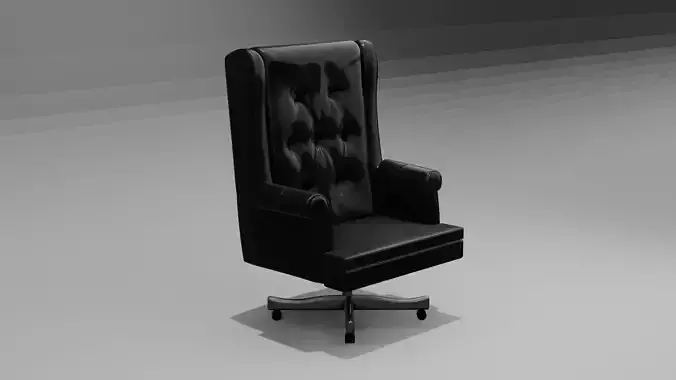 Leather swivel office chair