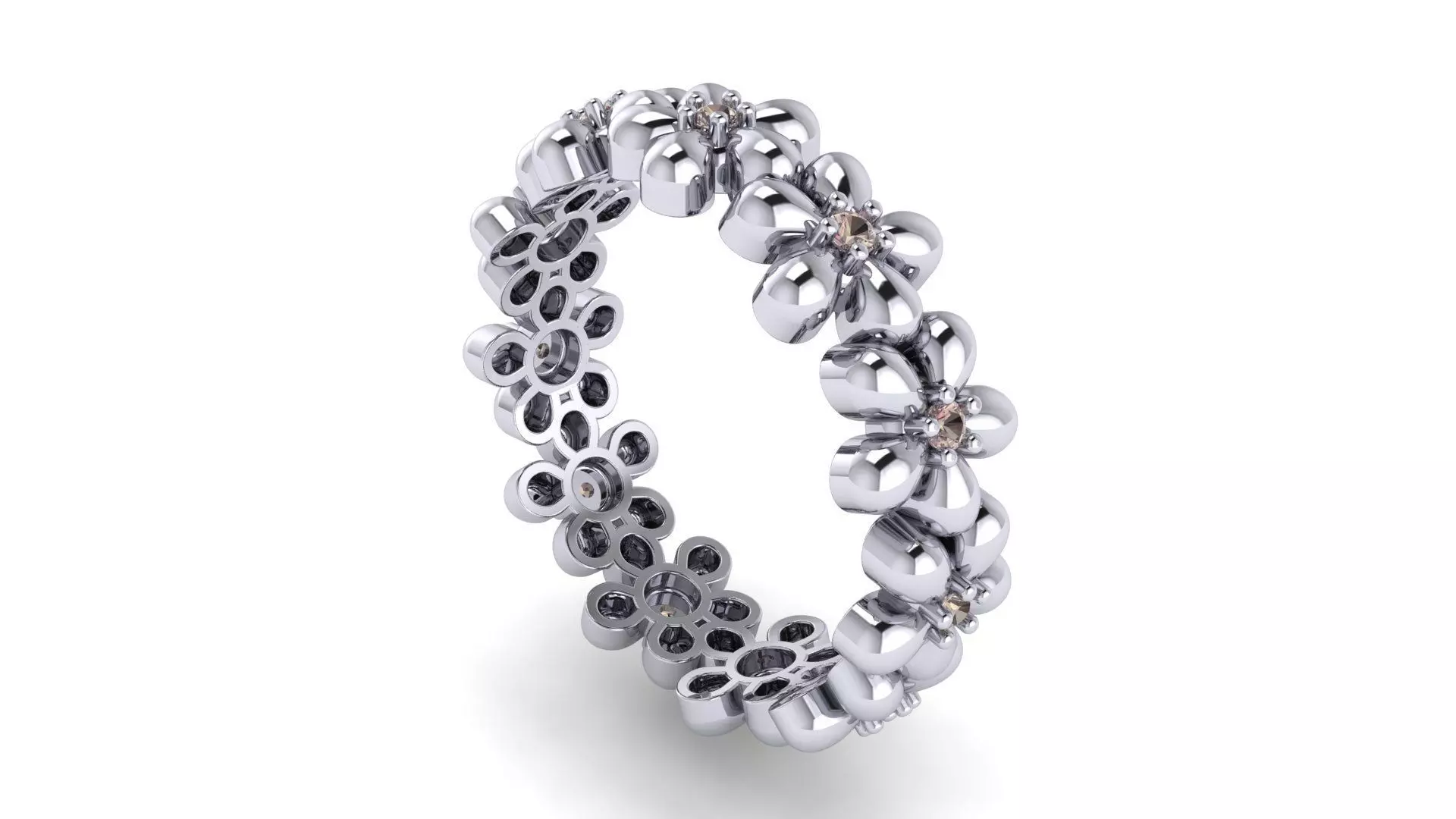 Flowers Rings  3D print model_0