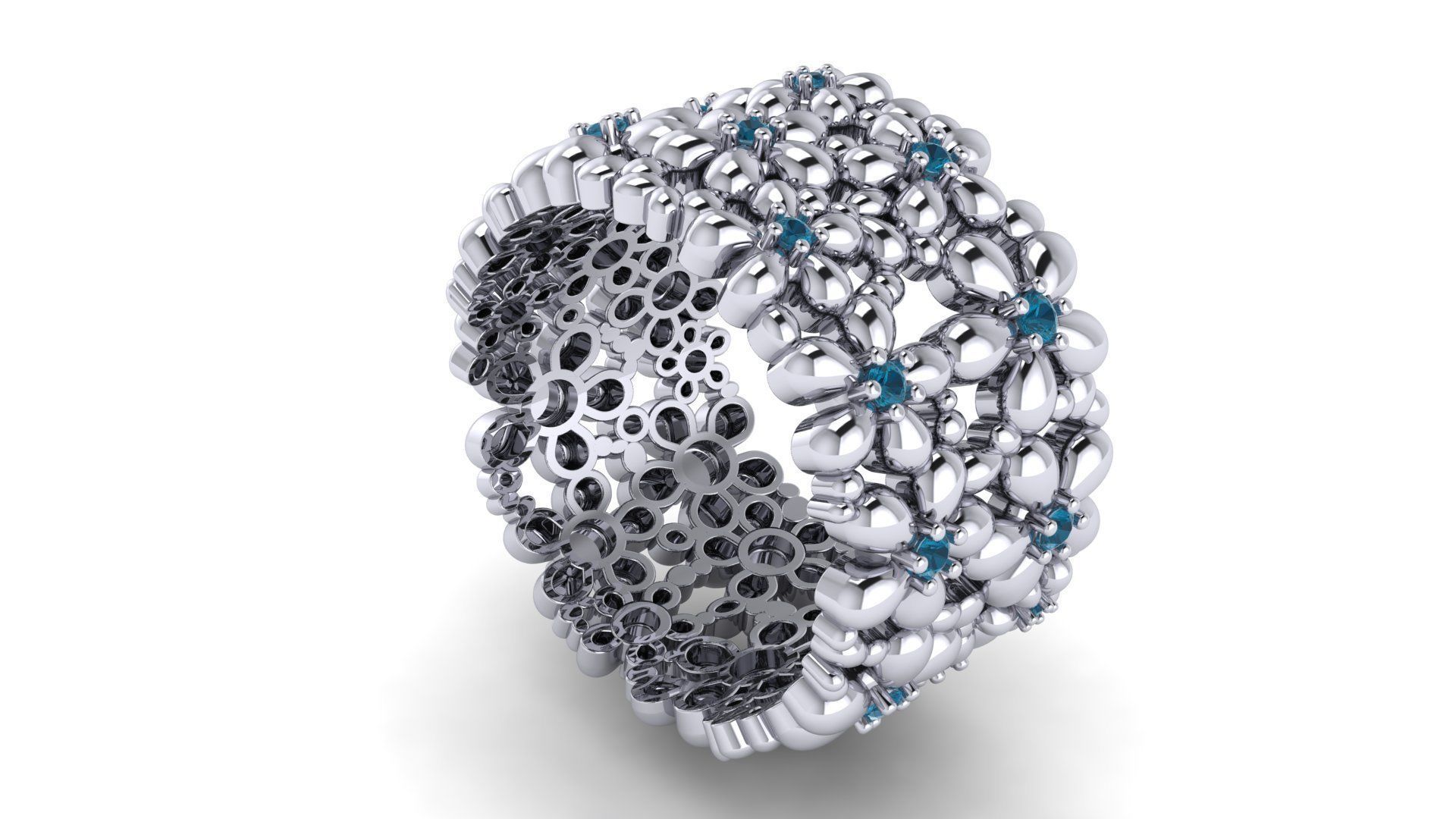 Flowers Rings  3D print model_2