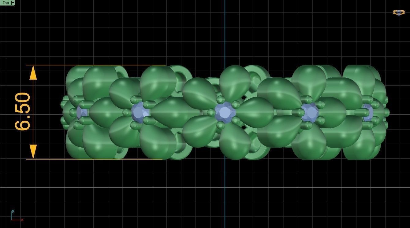 Flowers Rings  3D print model_14