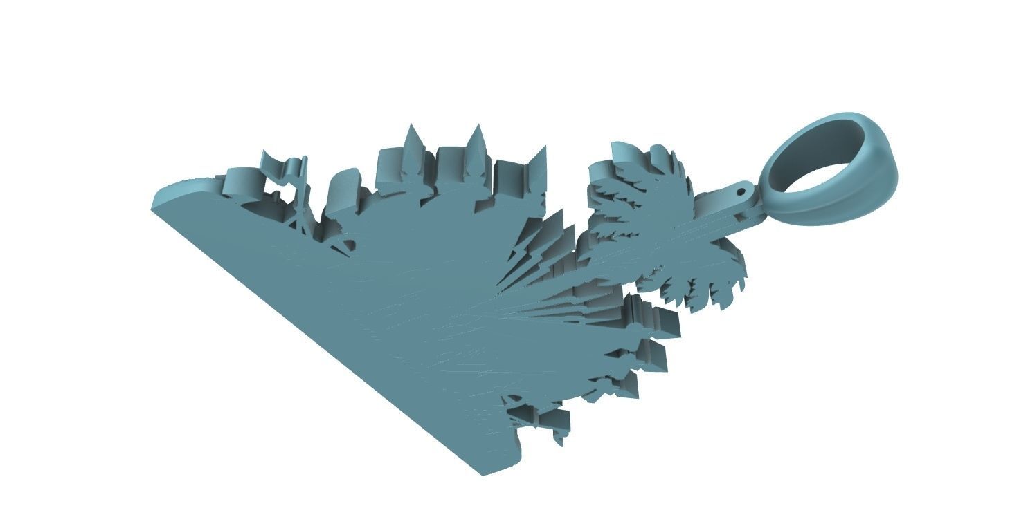 Coat of arms of Haiti Pendant 3D print model 3D print model_10