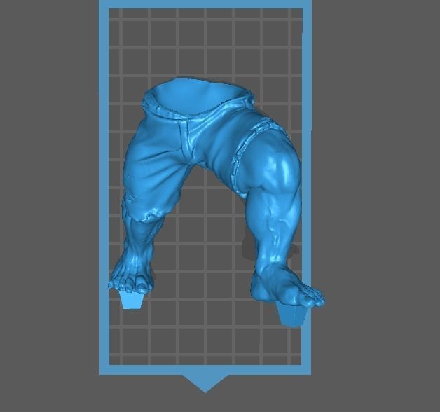 Hulk smash action figure with base modular 3D print model_2