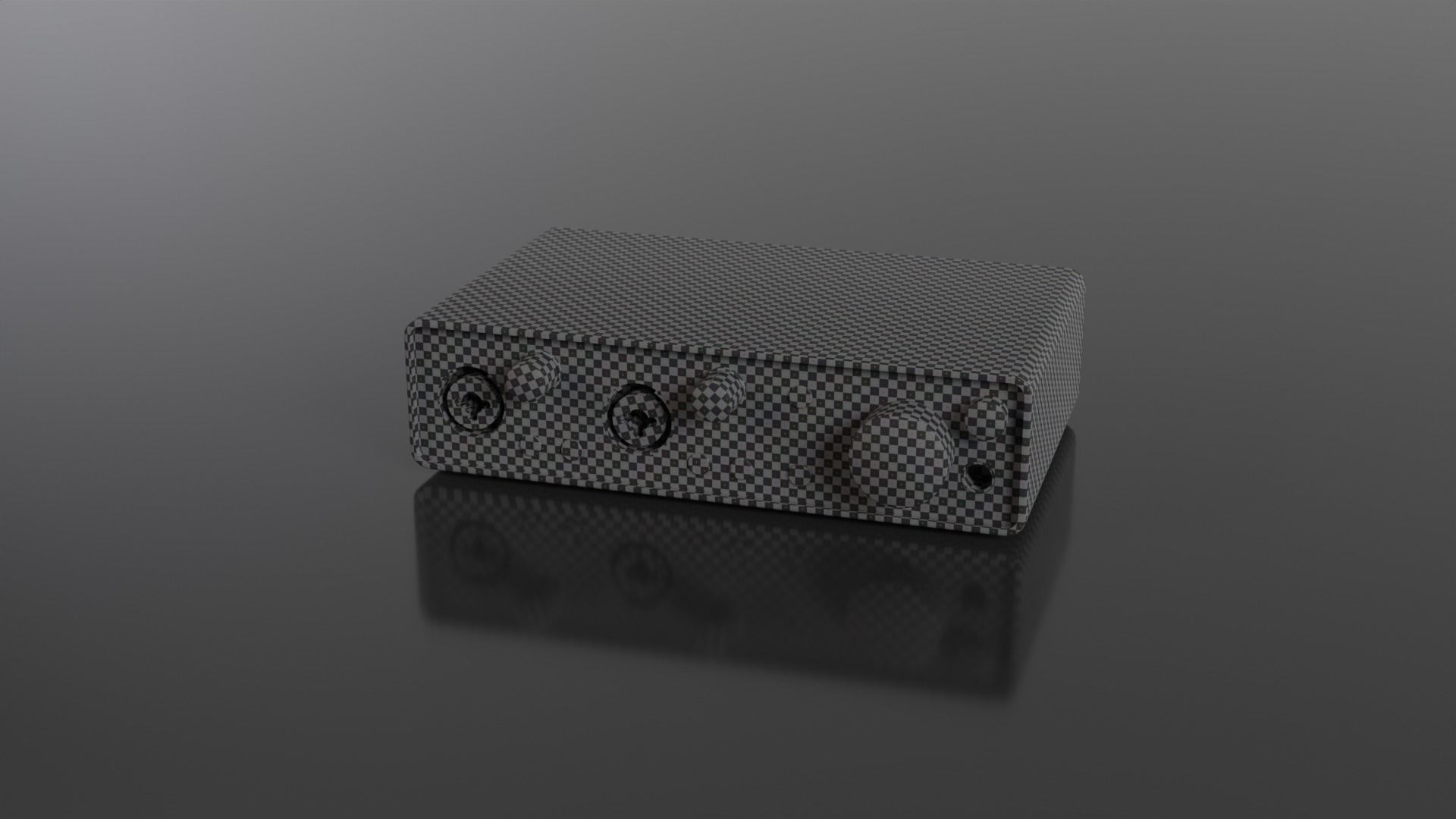 Scarlett 2i2  sound video card Low-poly 3D model_8