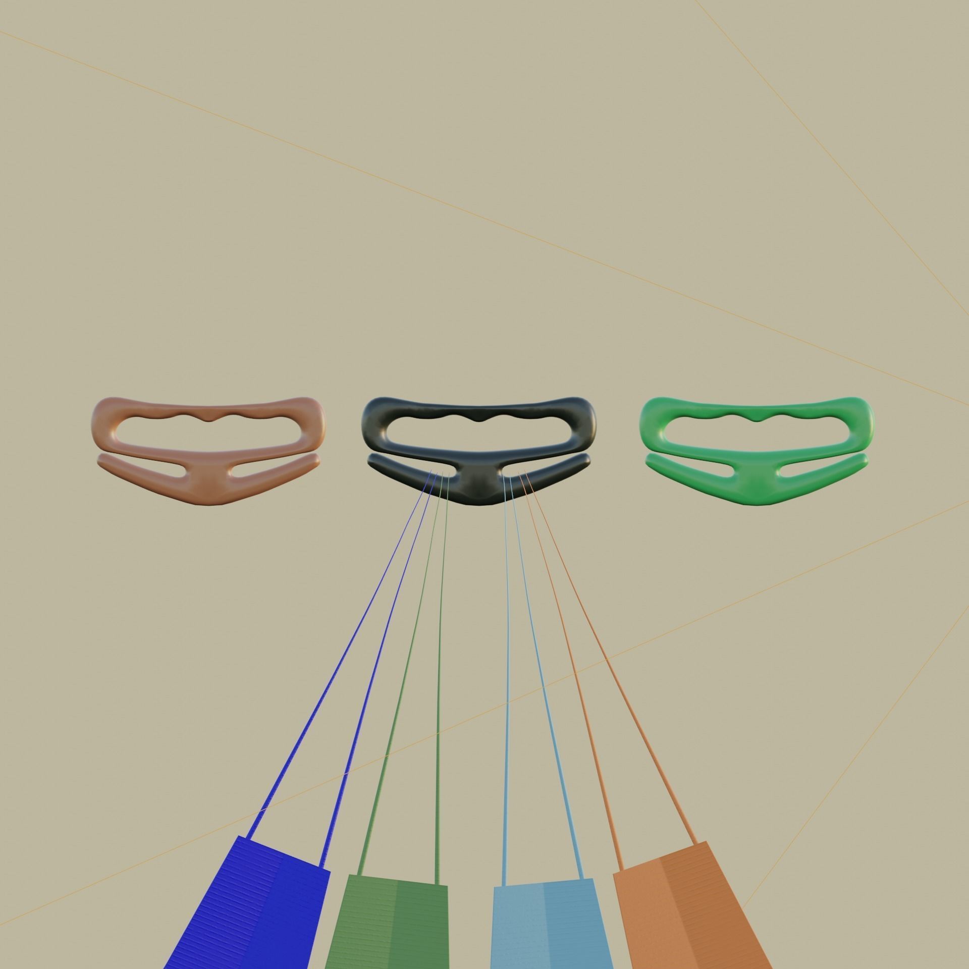 Grocery Bag Holder Handle Carrier 3D print model_3