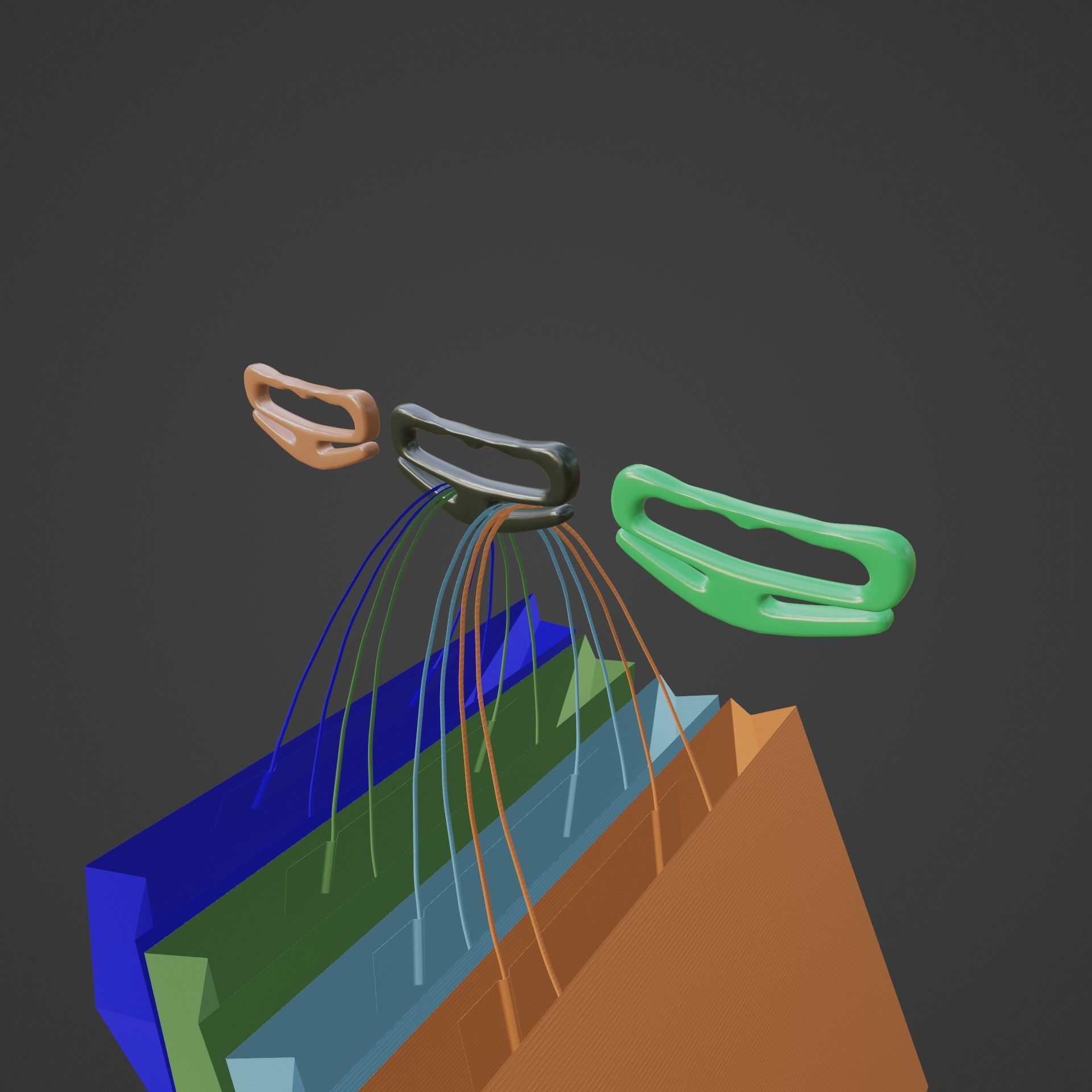 Grocery Bag Holder Handle Carrier 3D print model_5