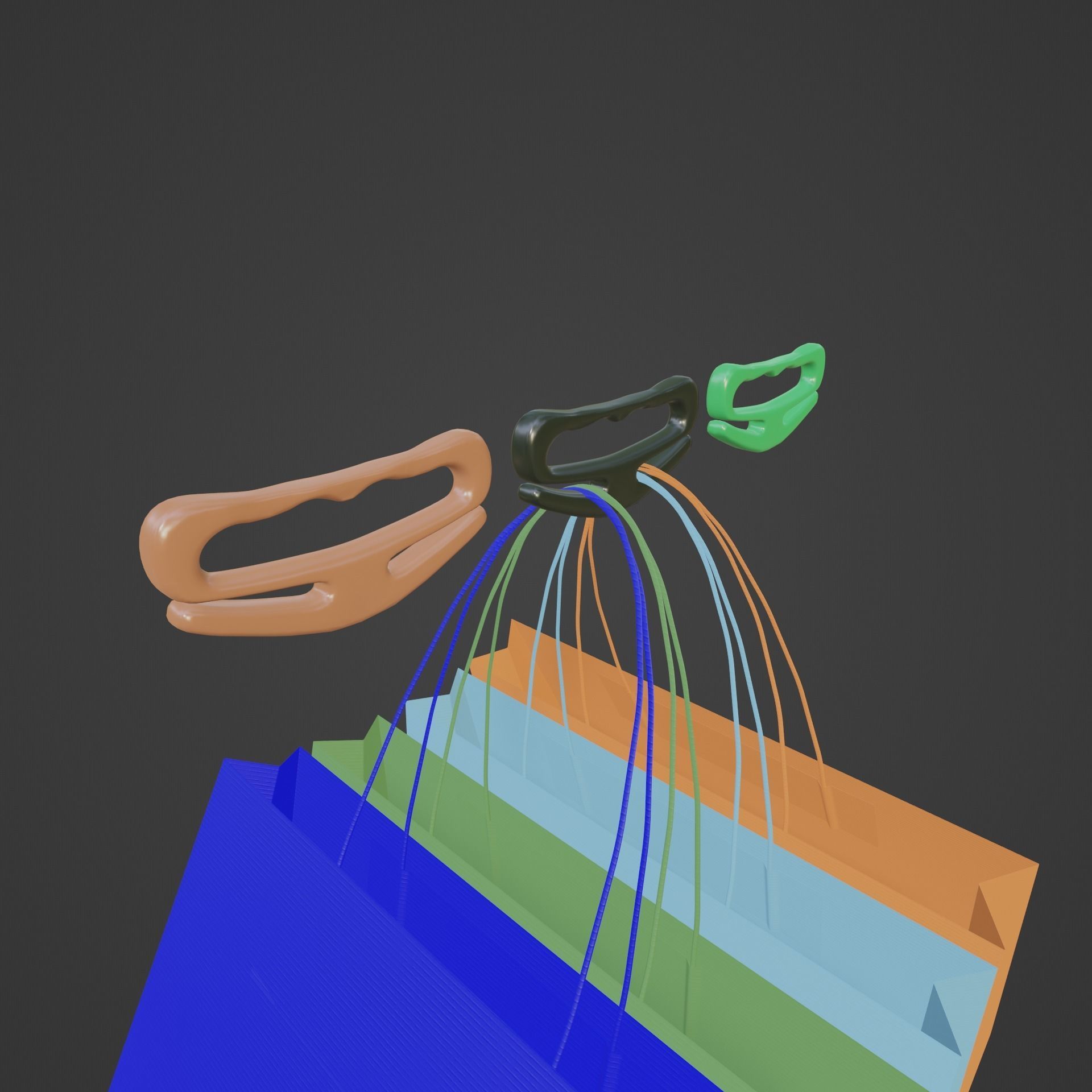 Grocery Bag Holder Handle Carrier 3D print model_4