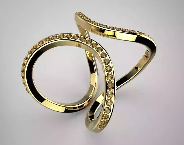Geometric Hollow Line Rings Vintage Wedding Ring