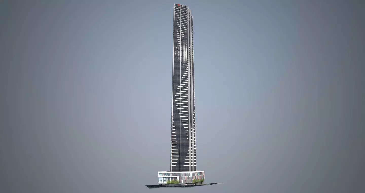 Soleil Apartments - Low poly Low-poly 3D model_0