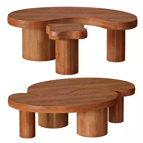 Augie Oak Wood Coffee Table by Jake Arnold