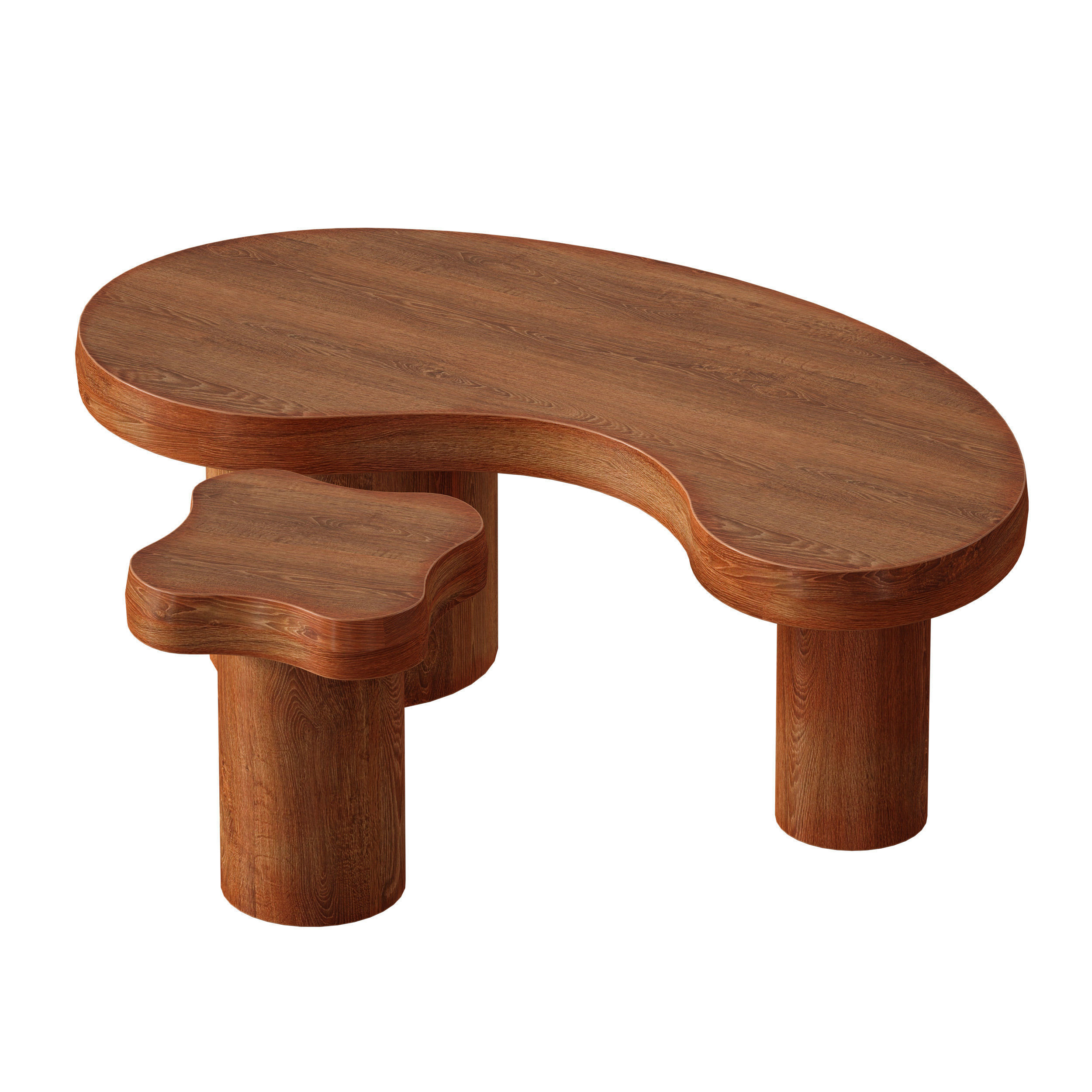 Augie Oak Wood Coffee Table by Jake Arnold 3D model_5