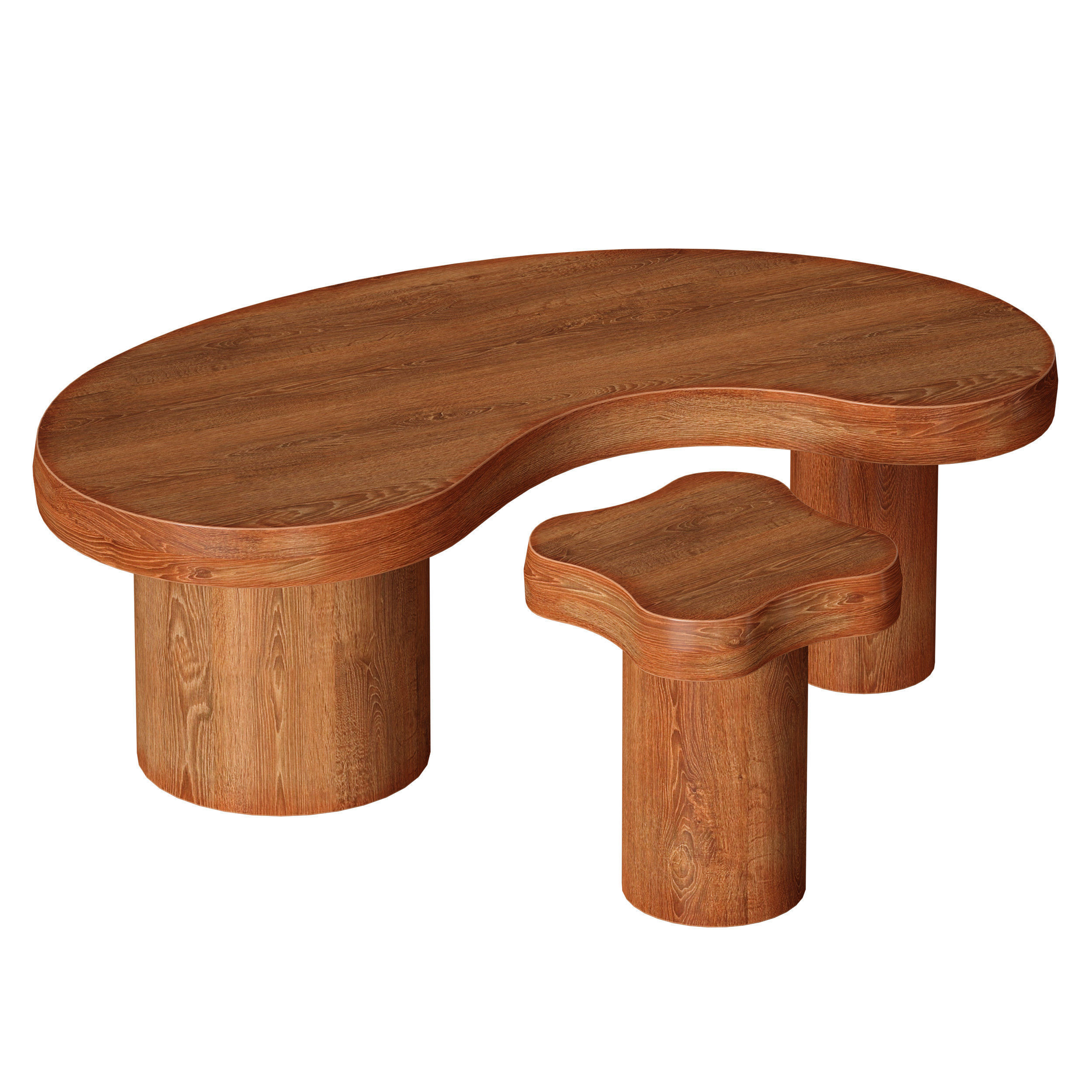 Augie Oak Wood Coffee Table by Jake Arnold 3D model_1
