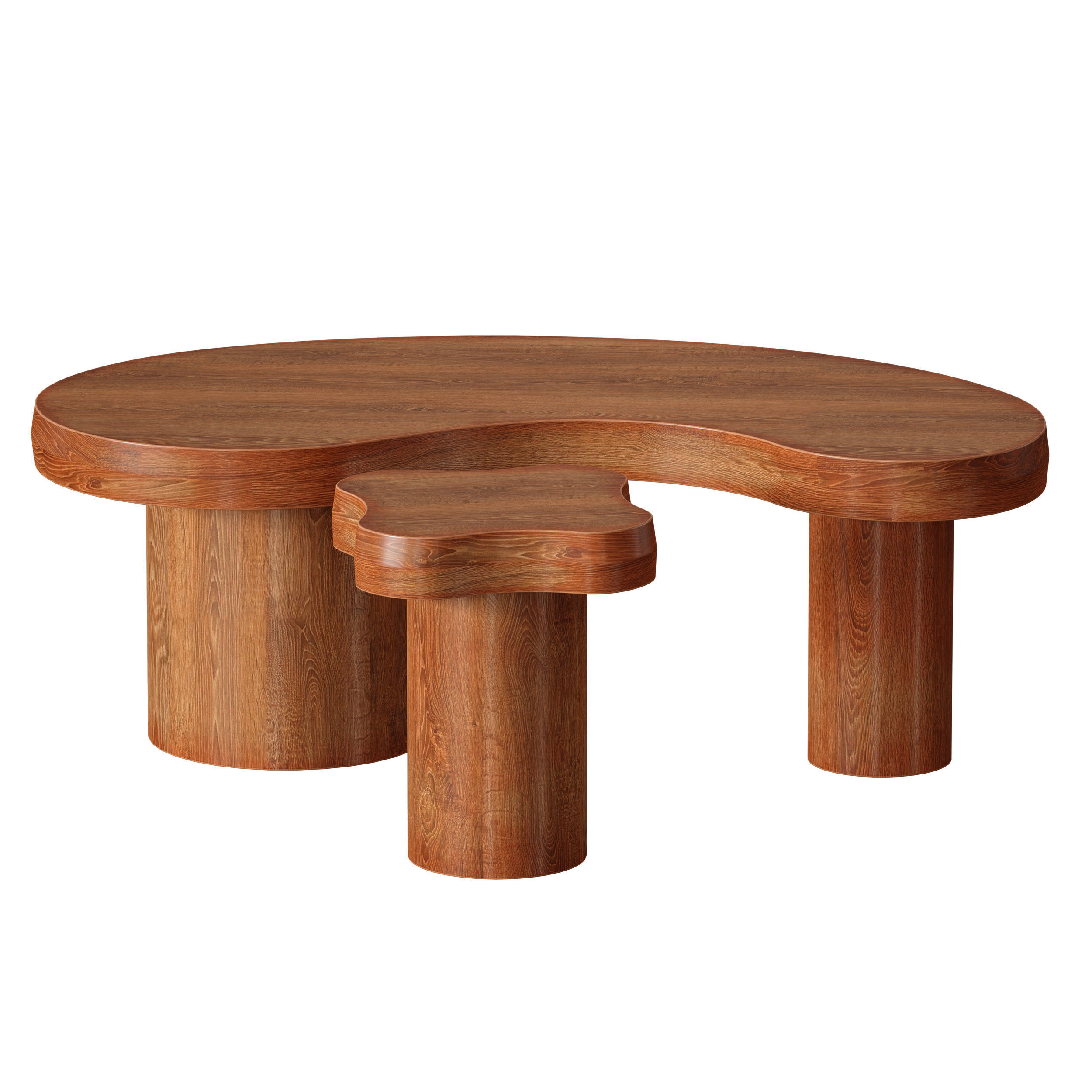 Augie Oak Wood Coffee Table by Jake Arnold 3D model_7