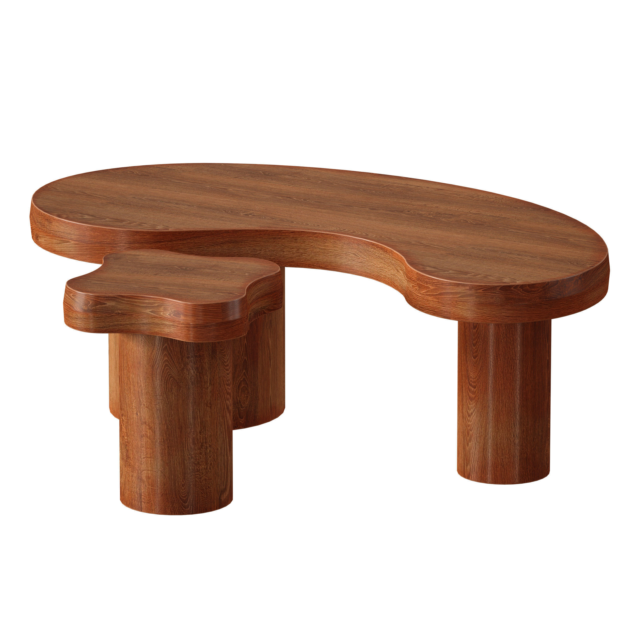 Augie Oak Wood Coffee Table by Jake Arnold 3D model_6