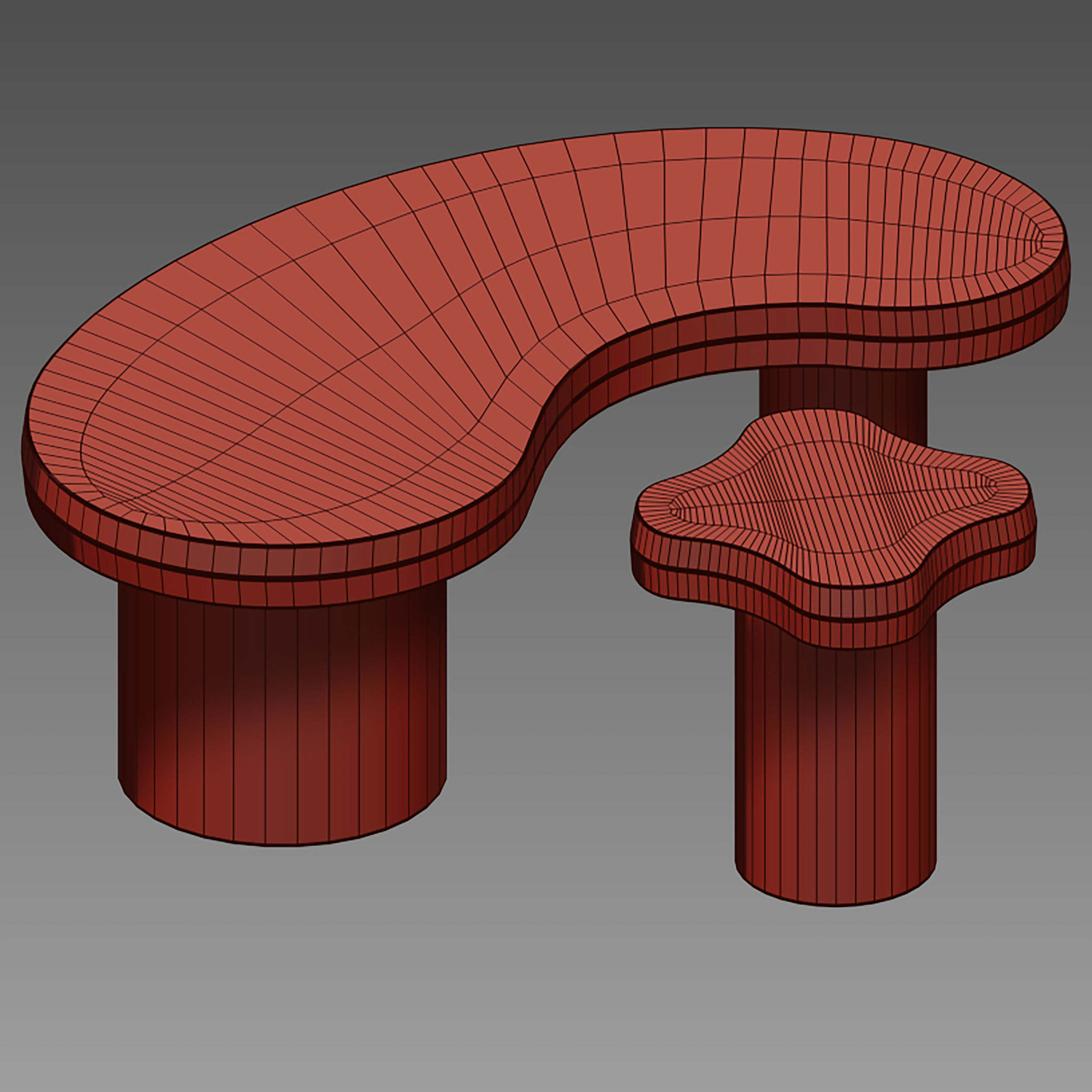 Augie Oak Wood Coffee Table by Jake Arnold 3D model_23