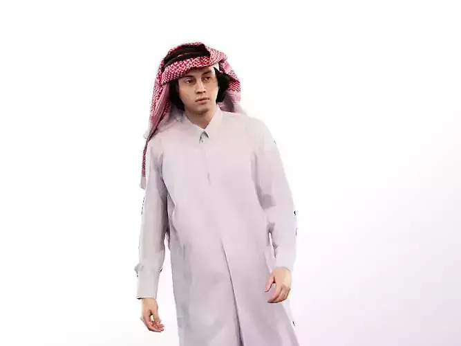 Emilio 12980 - Walking Traditional Young Arabic Man 