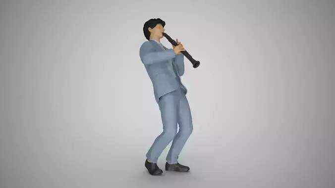 Man Playing Clarinet