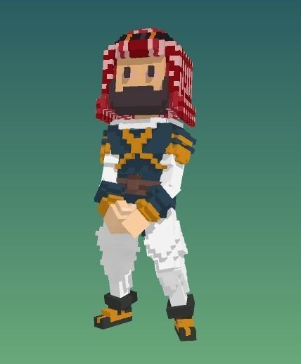 PIXEL Arabic Man  Low-poly 3D model_8