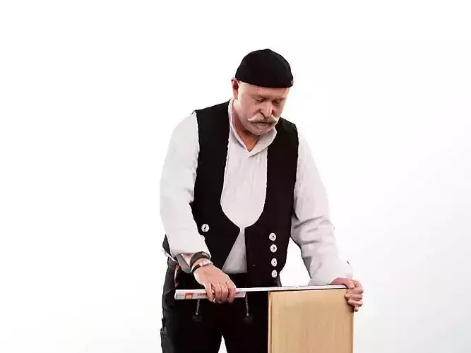 Eddie 12918 - Older Traditional Craftsman Measuring Wood Low-poly 3D model