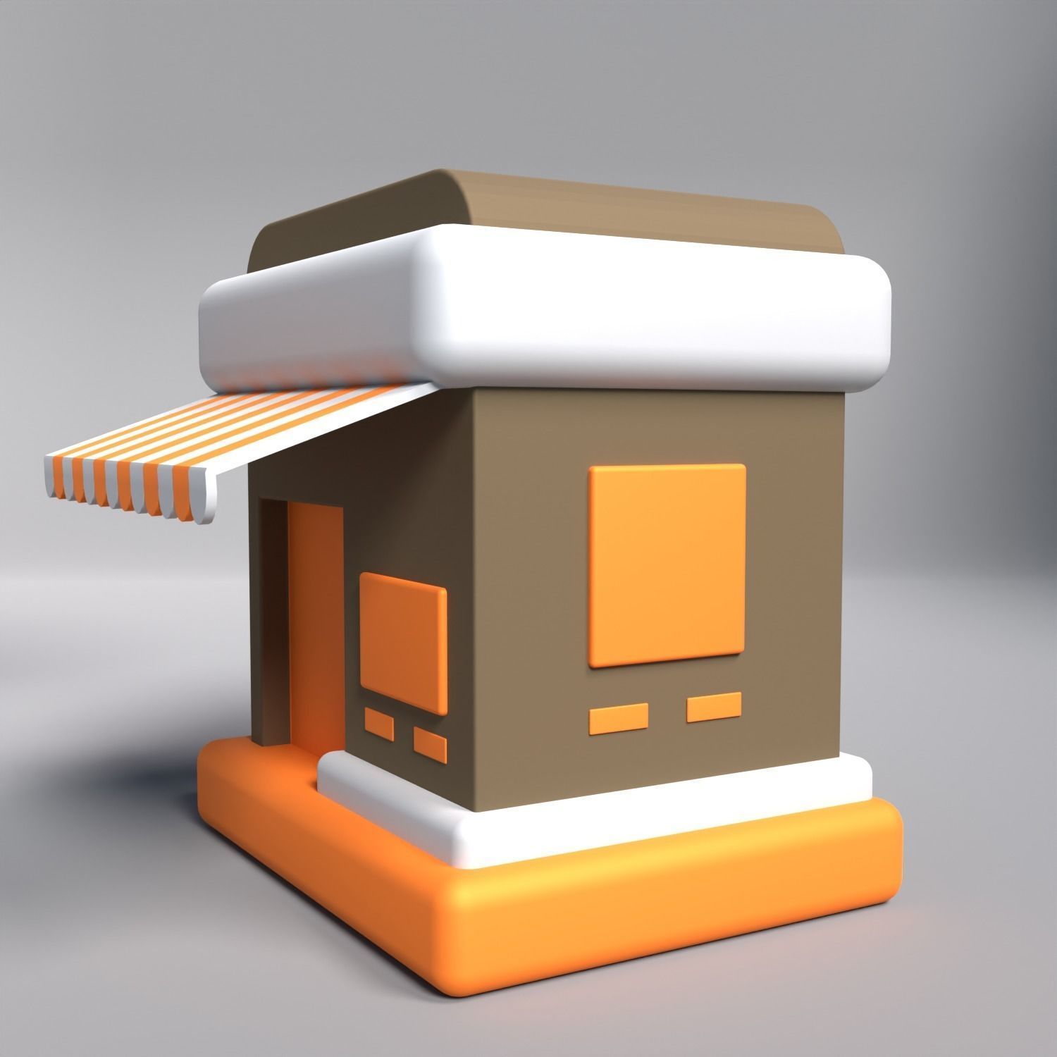 Marketplace 3D icon AR VR Lowpoly Model game ready  Low-poly 3D model_5