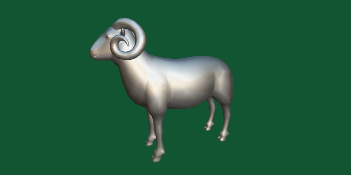 Desert Bighorn Sheep Low-poly 3D model_25