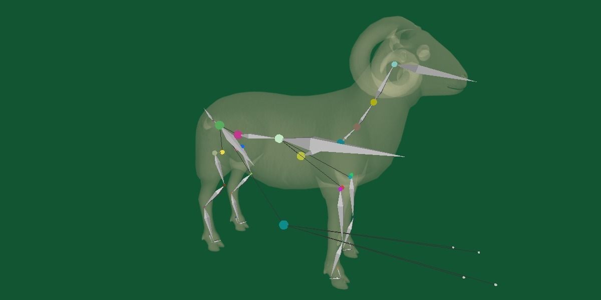 Desert Bighorn Sheep Low-poly 3D model_17