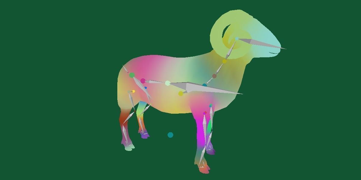 Desert Bighorn Sheep Low-poly 3D model_19