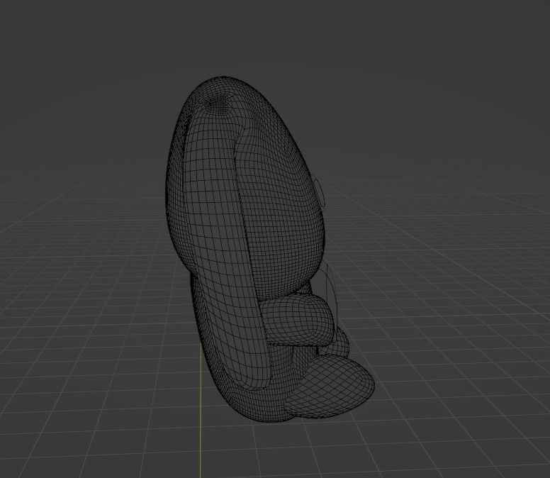 Bunny Plushie Low-poly 3D model_5