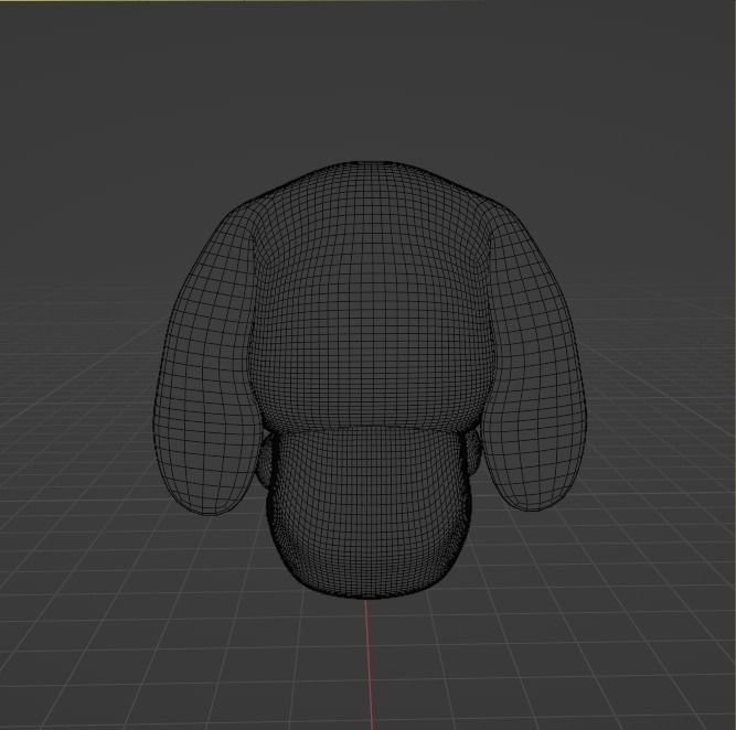 Bunny Plushie Low-poly 3D model_6