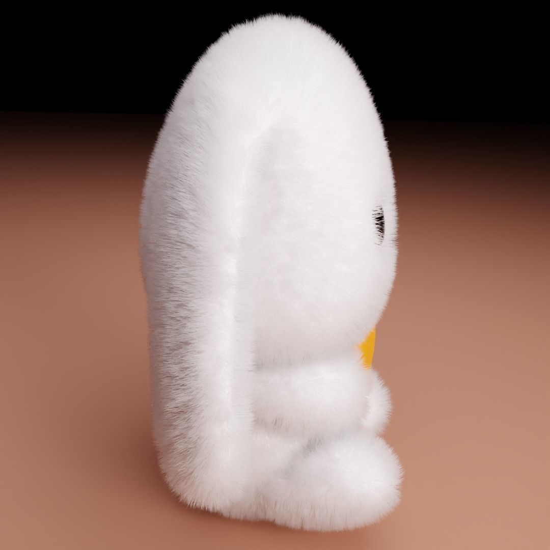 Bunny Plushie Low-poly 3D model_1