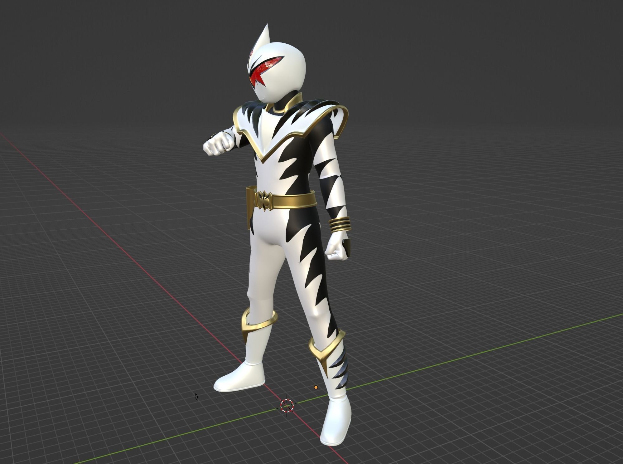3D model White Dino Ranger - Dino Thunder VR / AR / low-poly | CGTrader