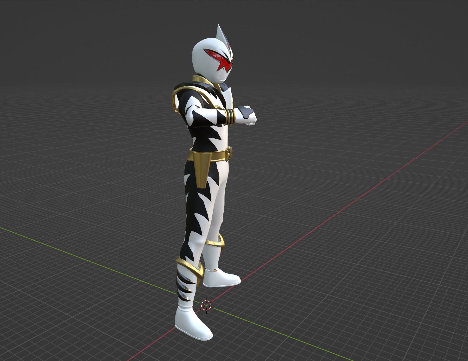 3D model White Dino Ranger - Dino Thunder VR / AR / low-poly | CGTrader