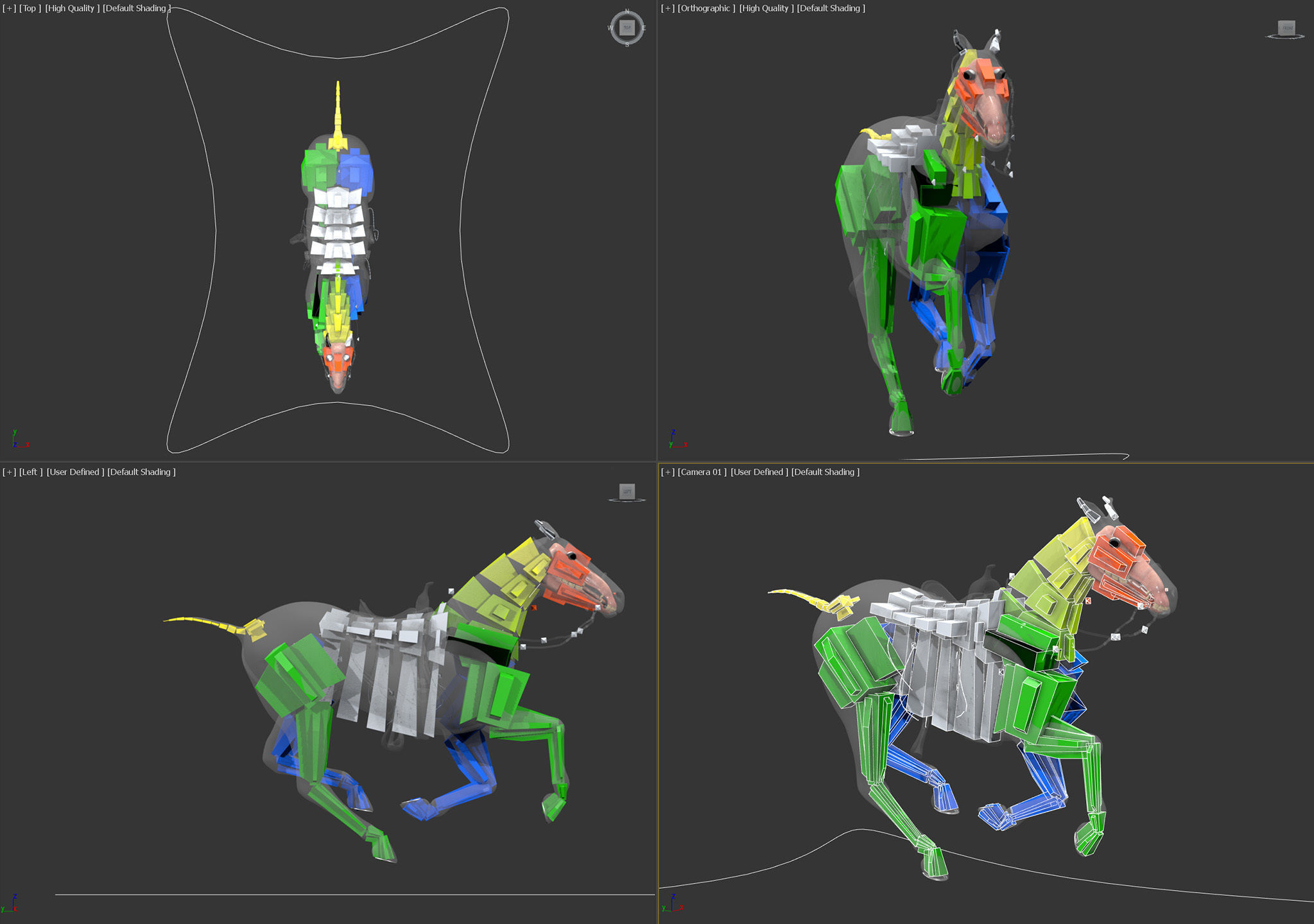 Animated Horses v5 3D model_11