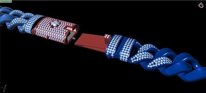 LOCK BOX CUBAN LINK CHAIN FOR BRACELETS OR NECKLACE 3D print model