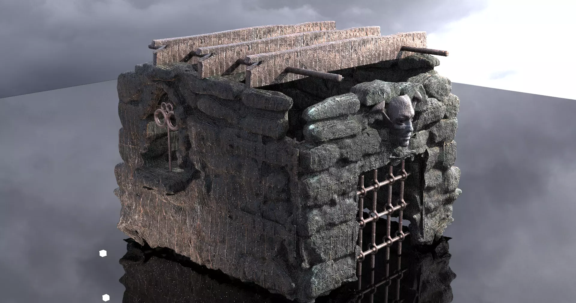 Heman Dungeon Full kit bash 3D model_0