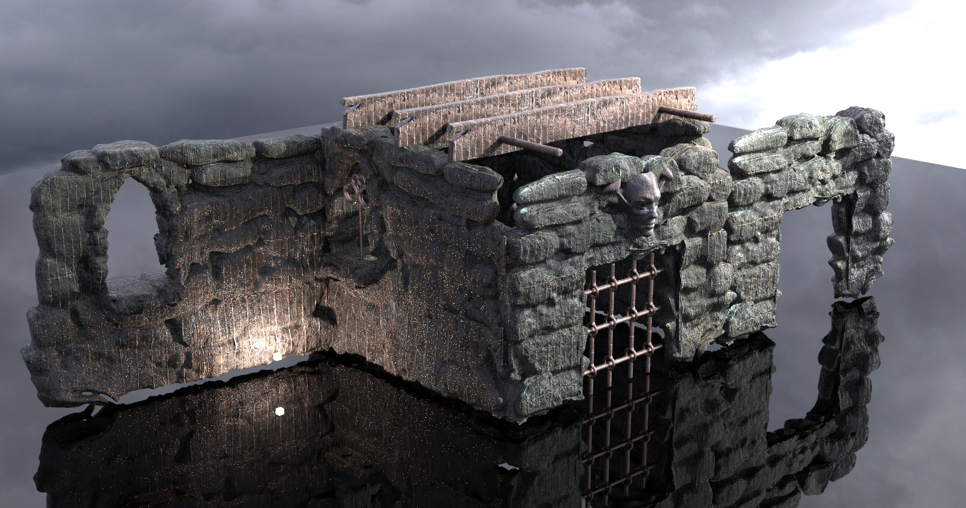 Heman Dungeon Full kit bash 3D model_6